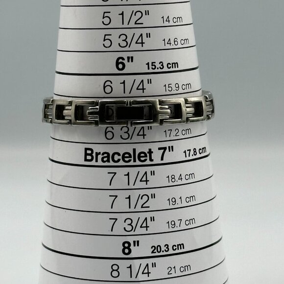 3/$30 Silver Tone Round Watch Black Dial 23MM Minimalist Classic 6.75" - Picture 11 of 14